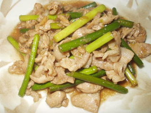 Pork and Garlic Shoot Stir-fry