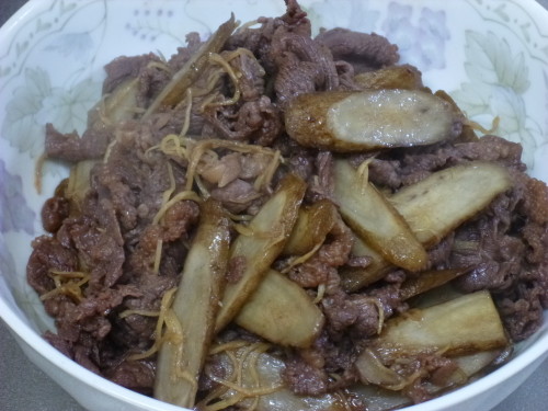 Fried Beef and Burdock Root